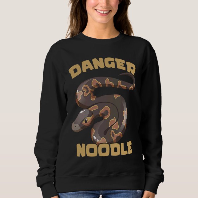 Farlig Nudel Bollpython Orm Reptil Orm T Shirt (Framsida)