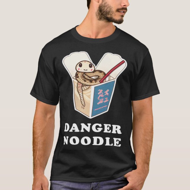 Farlig Nudelsnok Barn Ormar Meme  Bollpython T Shirt (Framsida)