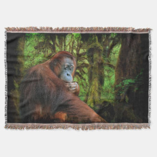 Farlig Orangutan & Rainforest Primate Art Mysfilt
