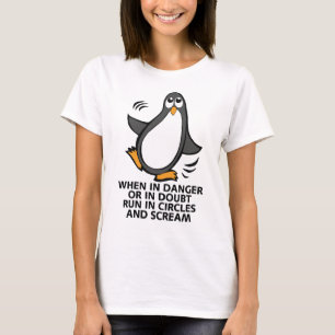 Farlig Penguin-grafik T Shirt