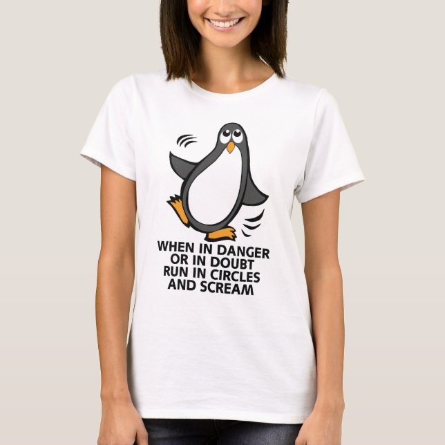 Farlig Penguin-grafik T Shirt (Framsida)