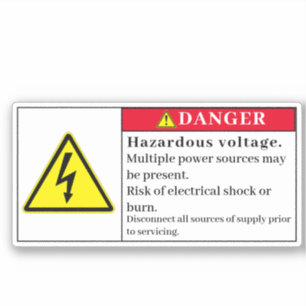 Farlig spänning etikett Er21