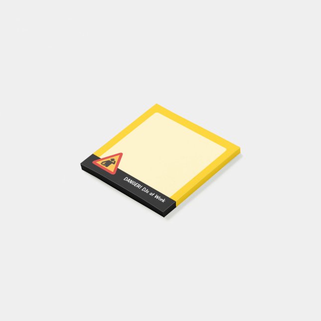 Farliga DJ:er på arbetet Post-it Block (Vinklad)