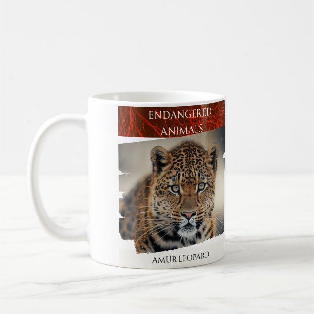 Farliga djur - Amur Leopard Kaffemugg (Vänster)