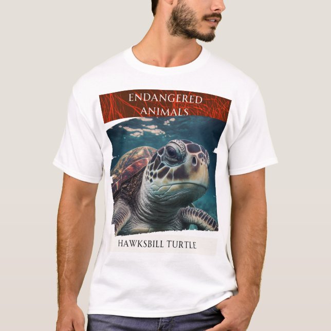Farliga djur - Hawksbill Turtle T Shirt (Framsida)