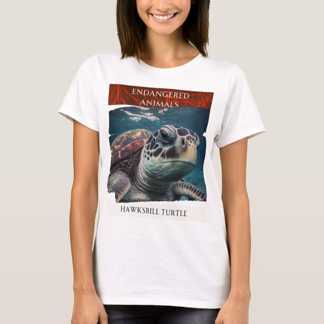 Farliga djur - Hawksbill Turtle T Shirt (Framsida)