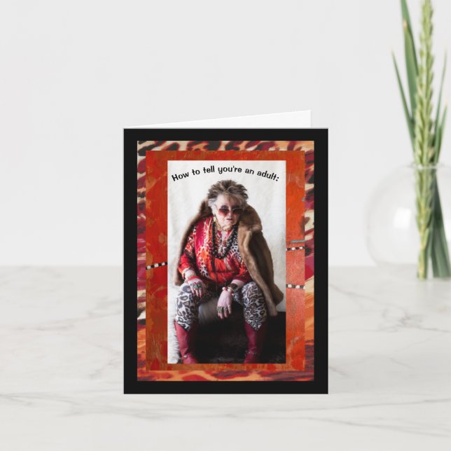 Farligt att veta om du är vuxen kort (Framsida)