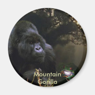 Farligt bergsGorilla & Träd Frog Art Magnet