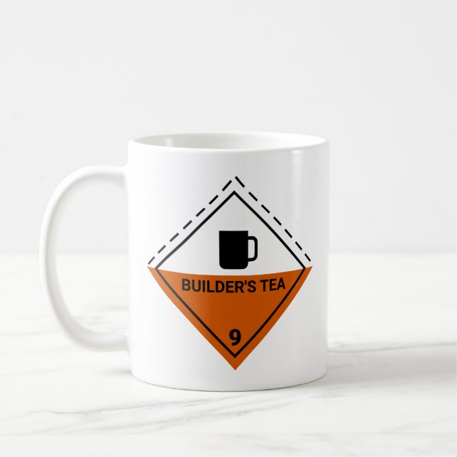 Farligt - Builder's Tea Kaffemugg (Vänster)