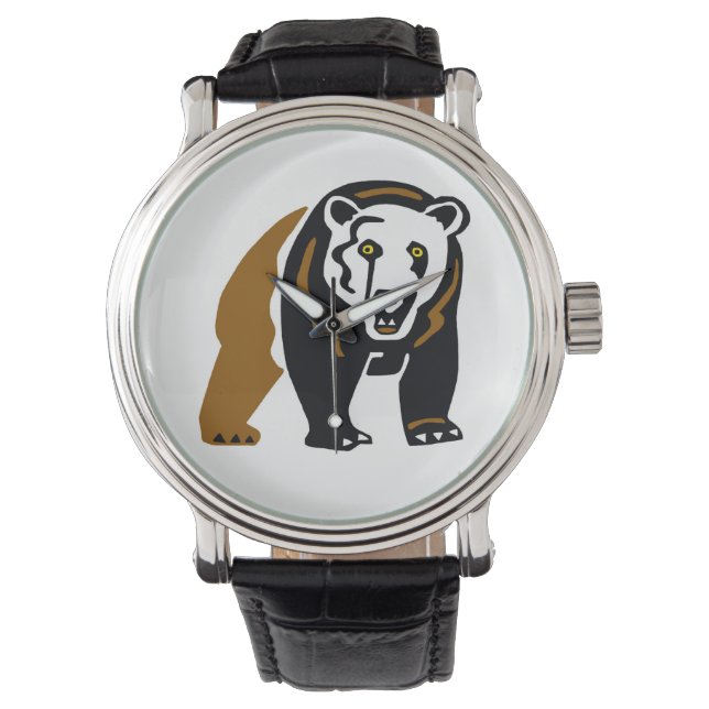 Farligt djur - GRIZZLY Bear - Wildlife - USA Armbandsur (Framsida)
