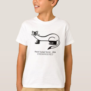 Farligt djur - Svartfostrad FERRET - USA - T Shirt