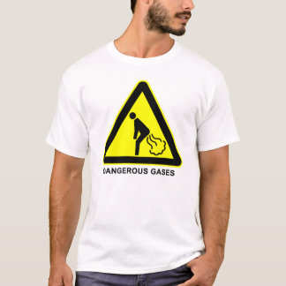 Farligt gasar varning undertecknar T-tröja T-shirt