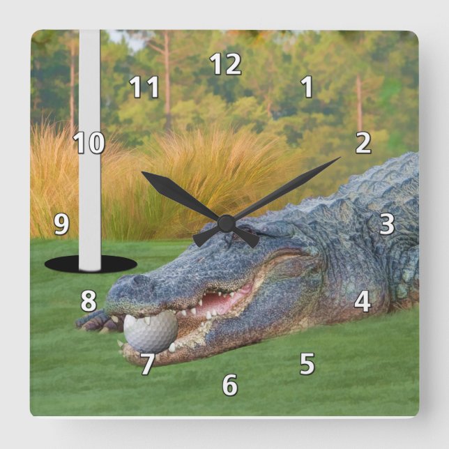 Farligt Ljug, Gator, Golfer's Clock Fyrkantig Klocka (Framsida)