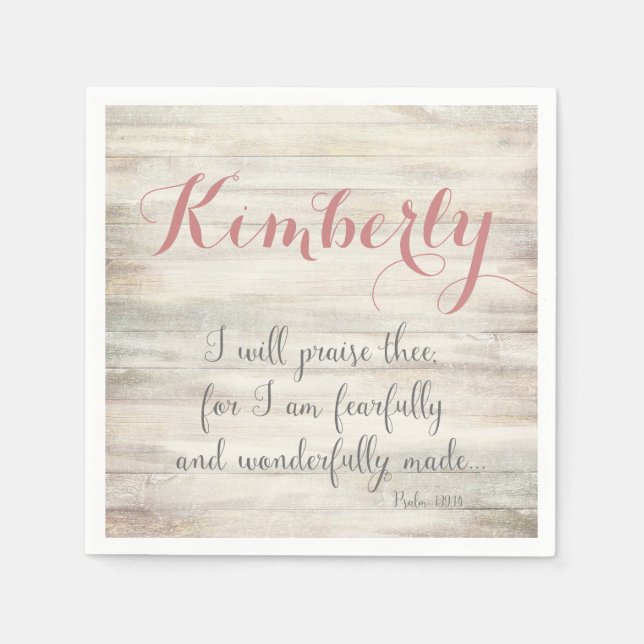 Farligt och underbart gjort - Ps. 139:14 Pappersservett (Framsidan)