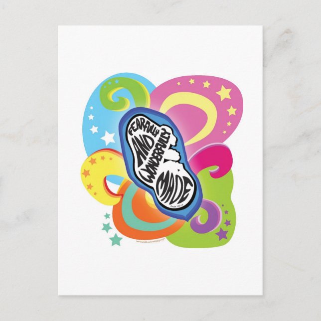 Farligt och underbart gjort! vykort (Framsida)