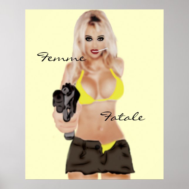 Farligt Poster av Blonde Femme Fatale (Framsidan)