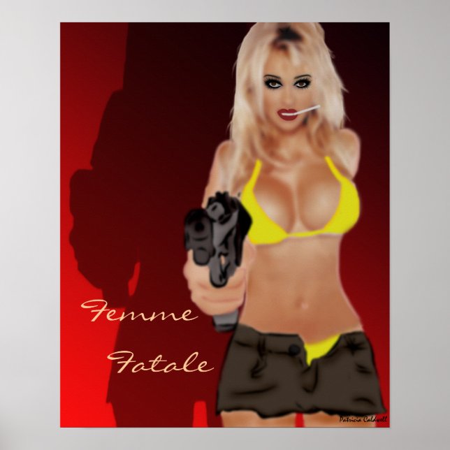 Farligt Poster av Blonde Shadow Femme Fatale (Framsidan)
