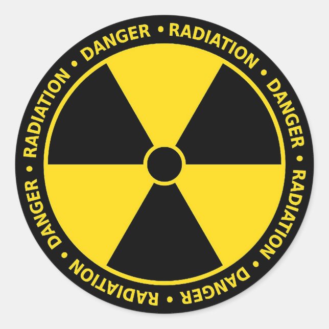 Farligt tecken runt klistermärke (Framsida)