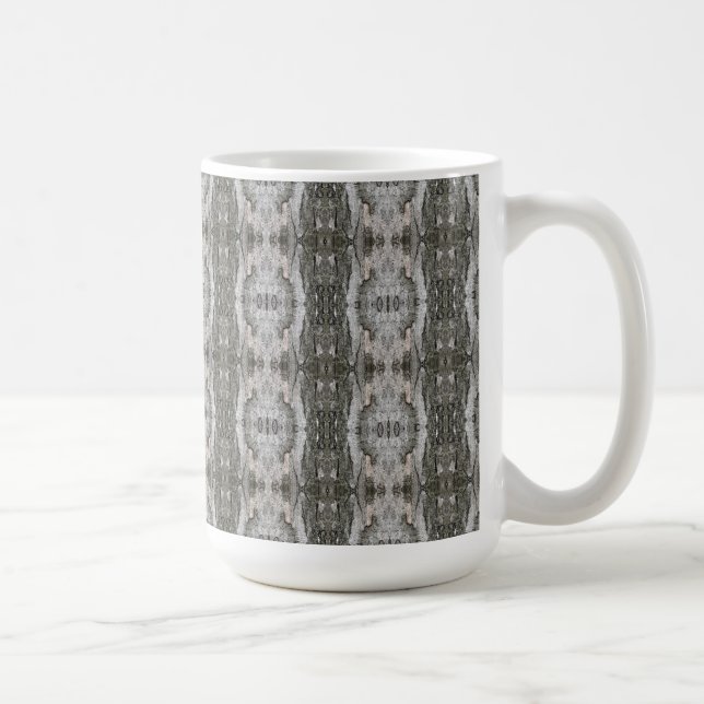 Farligt Träd Bark Mönster Kaffemugg (Höger)