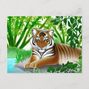 Farligt vykort för Sumatran Tiger