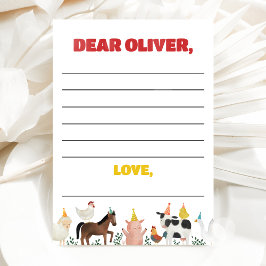 Farm 1st Birthday Time Capsule Card Inbjudningar