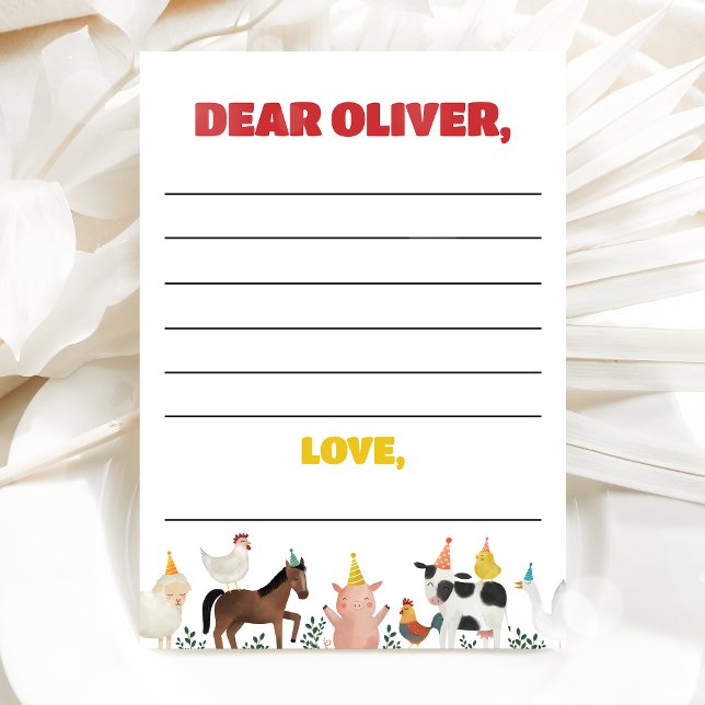 Farm 1st Birthday Time Capsule Card Inbjudningar (Skapare uppladdad)