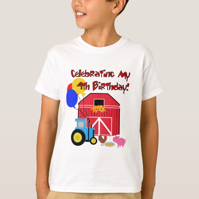 Farm 4e födelsedagen Tshirts och presenter (Framsida)
