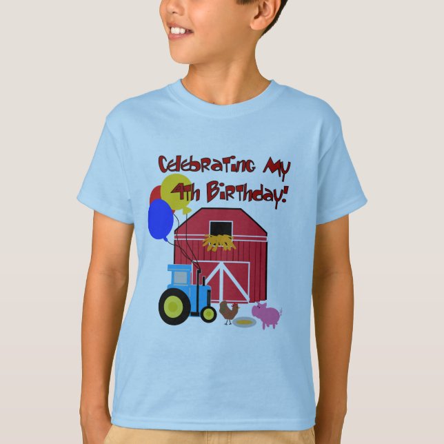 Farm 4e födelsedagen Tshirts och presenter (Framsida)