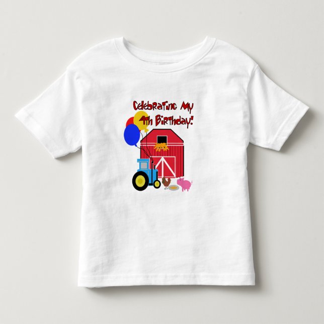 Farm 4e födelsedagen Tshirts och presenter (Framsida)