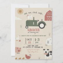 Farm and Animals Birthday Invitation