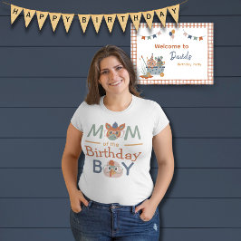 Farm Animal Birthday Boy Mamma Party T Shirt