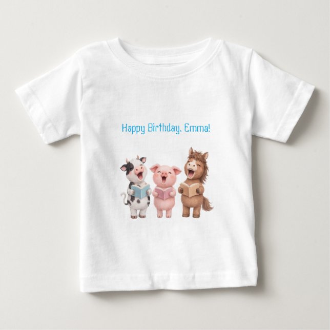 Farm animal birthday t shirt (Framsida)