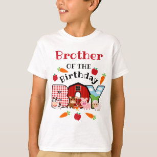 Farm Animal Brother of the Birthday Boy   Barnyard T Shirt