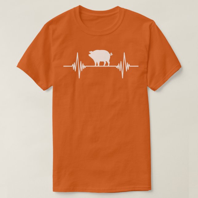 Farm Animal Farmer Heartslag Gift Gris T Shirt (Design framsida)