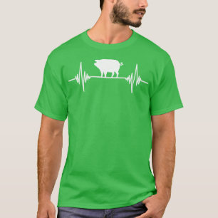 Farm Animal Farmer Heartslag Gift Gris T Shirt