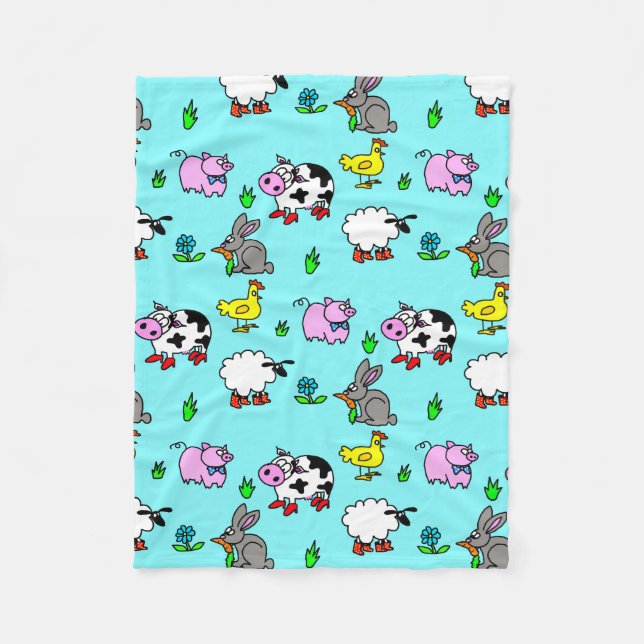Farm Animal Fleece Blanket (Framsidan)