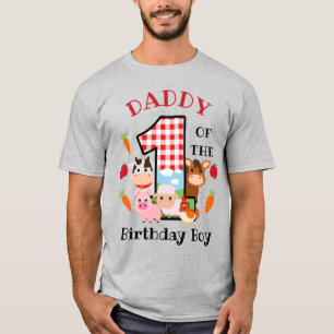 Farm Animal Pappa från första födelsedagen T Shirt