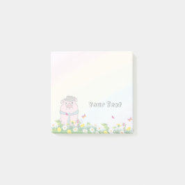 Farm Animal Rainbow Kids Namn Post-it Block