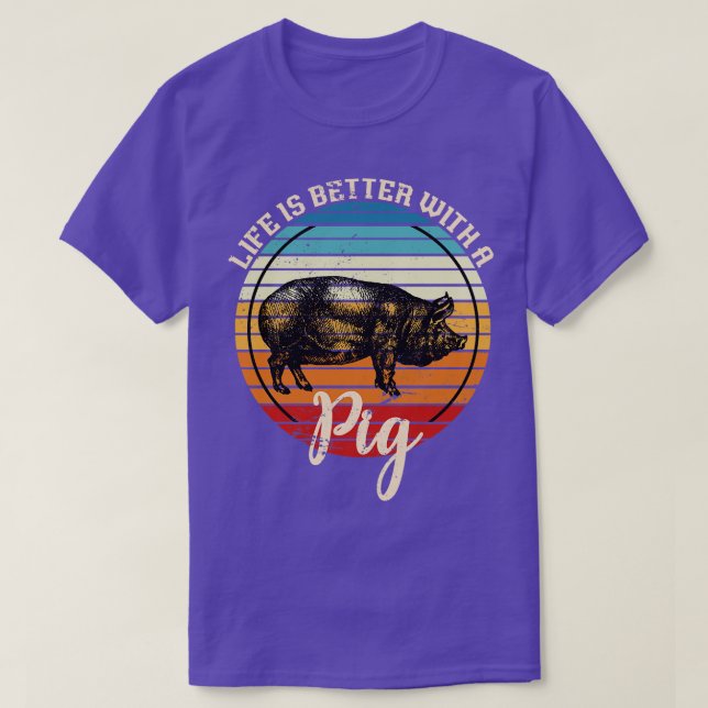 Farm Animal Retro Gris T Shirt (Design framsida)