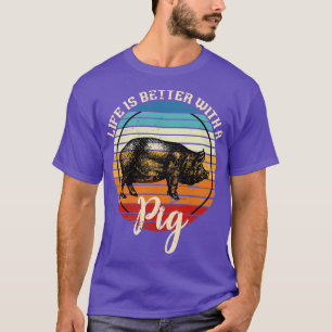 Farm Animal Retro Gris T Shirt