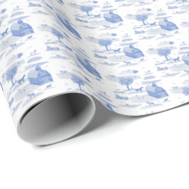 Farm Animal Toile (Blue) Presentpapper