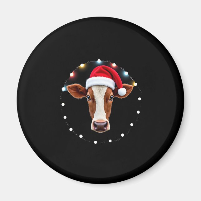 Farm Animal Xmas Pajamas Costume Farmer Christmas  Magnet (Framsidan)