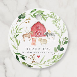 Farm Animals Baby Shower Favor Tags | Gift Tags Gåvor Etiketter