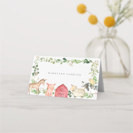 Farm Animals Buffet Food Labels Placeringskort