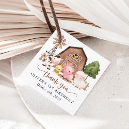 Farm Animals, Cute Animals, Barn, First Birthday Gåvor Etiketter