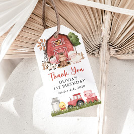 Farm Animals, Cute Animals, Barn, First Birthday Presentetikett