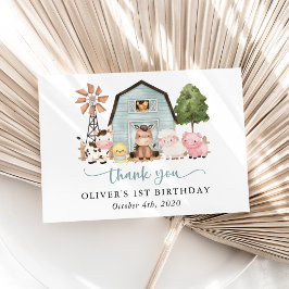 Farm Animals, Cute Animals, Barn, First Birthday Tack Kort