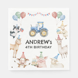 Farm Animals Kids Birthday Party Napkins Pappersservett