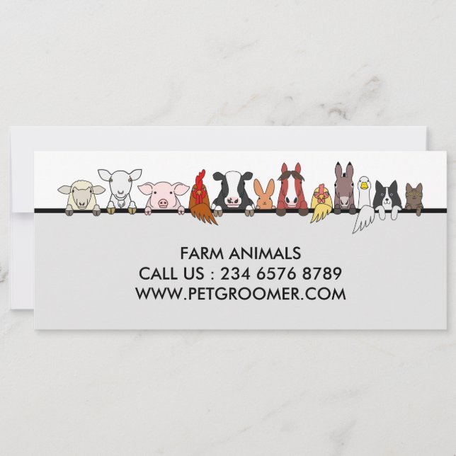 Farm Animals Sheep Chicken Cow customer gift Inbjudningar (Framsida)