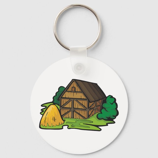 Farm Barn Keychain Nyckelring (Framsida)